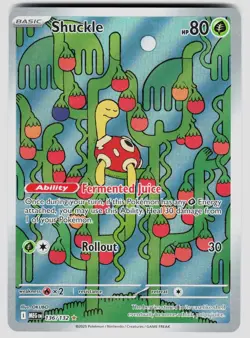 SHUCKLE 136/132 ILLUSTRATION RARE MEGA EVOLUTION POKEMON NM/M - Image 1