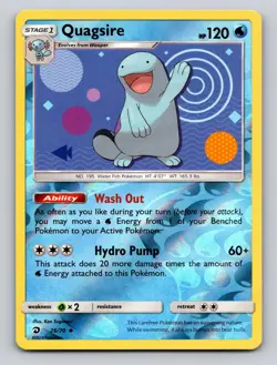 Quagsire 26/70 Uncommon Dragon Majesty Pokemon Reverse Holo NM - Image 1