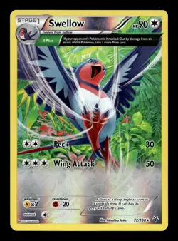 Swellow 72/108 Reverse Holofoil XY Roaring Skies Rare Pokemon TCG - Image 1