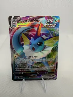 Vaporeon VMAX 030/203 Holo VMAX Rare Evolving Skies Pokemon Near Mint - Image 1