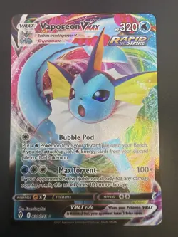 Vaporeon VMAX 030/203 Holo VMAX Rare Evolving Skies Pokemon Near Mint - Image 3