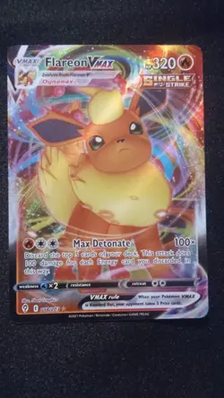 2021 Pokemon Evolving Skies Flareon VMAX 018/203 NM - Image 1