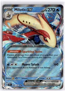 Pokemon TCG Milotic ex 042/191 Sv08: Surging Sparks Double Rare - Image 1