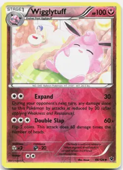 Pokemon TCG Wigglytuff XY - Fates Collide Uncommon 66/124 Reverse Holo - Image 1