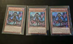 3x DIABELLSTAR THE BLACK WITCH 25LP-EN001 SECRET LIMITED ED YUGIOH LP Playset - Image 1