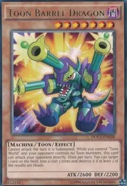 1x (NM) Toon Barrel Dragon - DOCS-EN038 - Rare - Unlimited Edition YuGiOh - Image 1