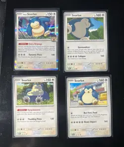 Snorlax - Pokemon TCG - Lot Of 4 Cards (1 Holo + 3 Common) Near Mint - Image 1