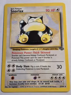 Snorlax 27/64 Pokemon Card Jungle Set - Lightly Played (LP) - Image 1