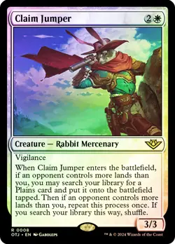 MTG FOIL Claim Jumper - Outlaws of Thunder Junction #008 - Image 1