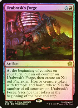 MTG FOIL Urabrask's Forge - Phyrexia: All Will Be One #153 - Image 1