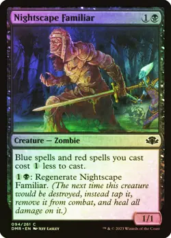 MTG FOIL Nightscape Familiar - Dominaria Remastered #094 - Image 1