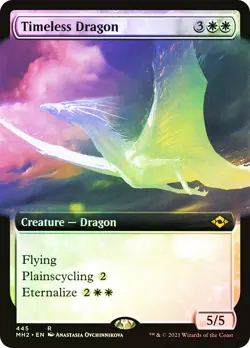 MTG FOIL Timeless Dragon Extended Art - Modern Horizons 2 #445 - Image 1