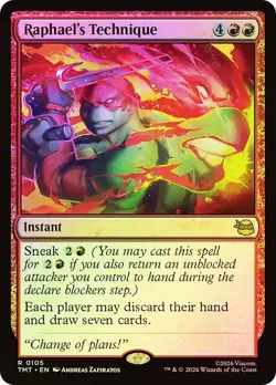 MTG FOIL Raphael's Technique - Teenage Mutant Ninja Turtles #105 - Image 1