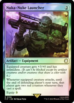 MTG FOIL Nuka-Nuke Launcher - Fallout Commander #138 - Image 1