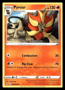 Pyroar Uncommon 023/203 SWSH07: Evolving Skies Pokemon Card - Image 1
