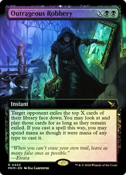 MTG FOIL Outrageous Robbery Extended Art - Murders at Karlov Manor #402 - Image 1