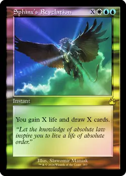 MTG FOIL Sphinx's Revelation Retro - Ravnica Remastered #383 - Image 1