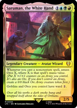 MTG FOIL Saruman, the White Hand - The Lord of the Rings Commander #008 - Image 1