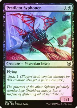 MTG FOIL Pestilent Syphoner - Phyrexia: All Will Be One #103 - Image 1