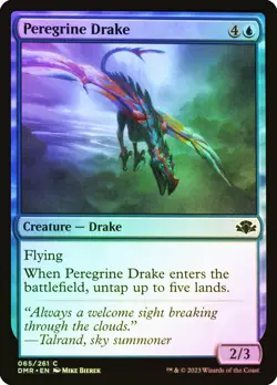MTG FOIL Peregrine Drake - Dominaria Remastered #065 - Image 1