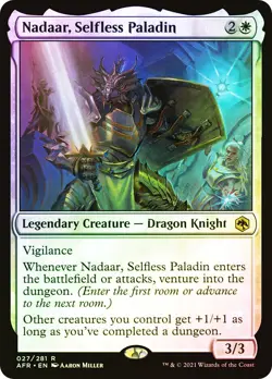 MTG FOIL Nadaar, Selfless Paladin - Adventures in the Forgotten Realms #027 - Image 1