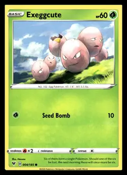 Exeggcute Common 004/185 SWSH04: Vivid Voltage Pokemon Card - Image 1