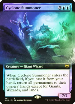 MTG FOIL Cyclone Summoner Extended Art - Kaldheim #343 - Image 1