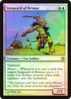 MTG FOIL Vanguard of Brimaz - Born of the Gods #029 - Image 1