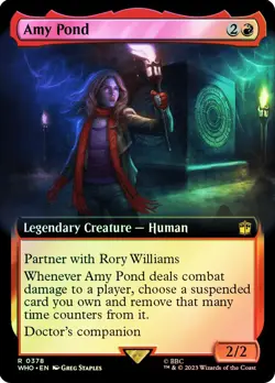 MTG FOIL Amy Pond Extended Art - Doctor Who Commander #378 - Image 1