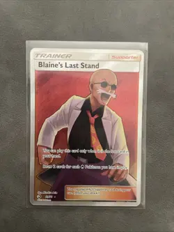 Blaine's Last Stand 69/70 Full Art Dragon Majesty Card Near Mint Condition - Image 1