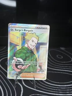 Pokemon TCG Lt. Surge's Bargain Full Art Holo Rare 170/132 Mega Evolutions M/NM - Image 1