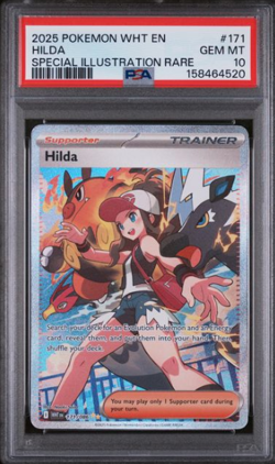 Pokemon TCG Sv: White Flare Hilda 171/086 SIR Full Art Holo EN PSA 10 - Image 1