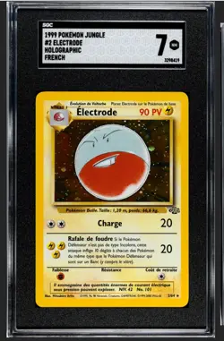 Electrode 2/64 Jungle FRENCH Holo Rare Vintage WOTC Pokemon SGC 7 NM NEAR MINT - Image 1