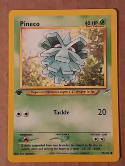 Pokemon Pineco 77/105 1st Edition NEO Destiny NM See Pictures - Image 1