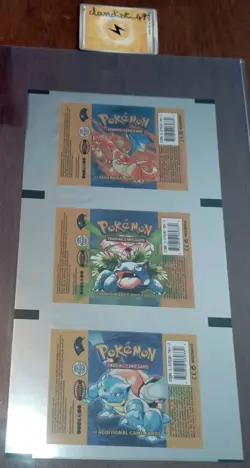 Pokemon : Booster Set de base Planche Artset non-coupee - Image 1