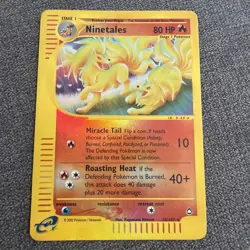 Ninetales 25/147 Aquapolis Reverse Holo LP Pokemon TCG LP English 2002 Vintage - Image 1