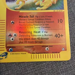Ninetales 25/147 Aquapolis Reverse Holo LP Pokemon TCG LP English 2002 Vintage - Image 4
