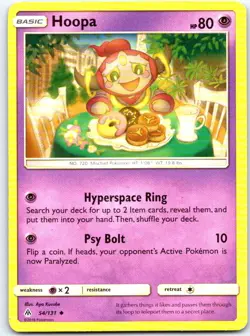 Hoopa 54/131 Uncommon Forbidden Light Pokemon LP - Image 1