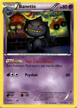 Banette 31/108 Rare Roaring Skies Pokemon Moderately Played - Image 1