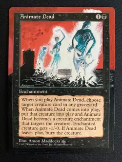 Animate Dead (5ED MTG) ALTERED Floating border style. - Image 1