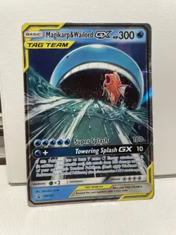 Pokemon TCG Magikarp & Wailord GX SM166 TAG TEAM Promo Holo 300 HP Eng - Image 1