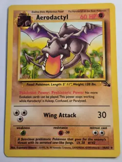 Aerodactyl 16/62 Rare Fossil Pokemon Unlimited Lightly Played - Image 1