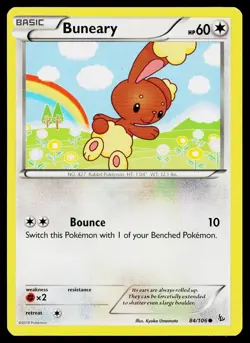 Buneary 84/106 Common Flashfire Pokemon Lightly Played - Image 1