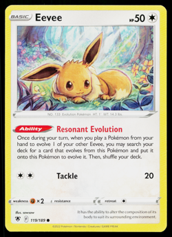Eevee 119/189 Common Astral Radiance Pokemon Near Mint - Image 1