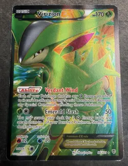 Pokemon TCG Virizion EX 96/101 Plasma Blast Full Art Ultra Rare Eng 2013 DAM - Image 1