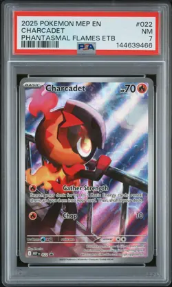 Pokemon Charcadet Pokemon Mep En-Me Black Star Promo 022 PSA 7 - Image 1