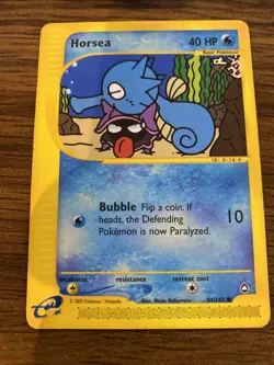 Pokemon Horsea Aquapolis LP 84/147 - Image 1