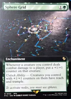 MTG Final Fantasy Commander Sphere Grid extended art - Image 1