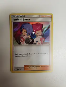 Jessie and James Holobleed 58/68 HOLO RARE Pokemon SM Hidden Fates NM 2019 - Image 1