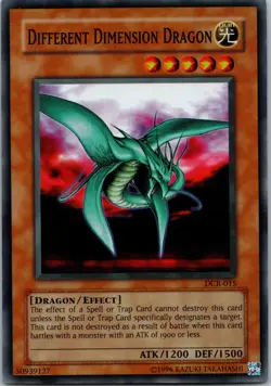 Yugioh Different Dimension Dragon DCR-015 OG Print Super Rare NM - Image 1